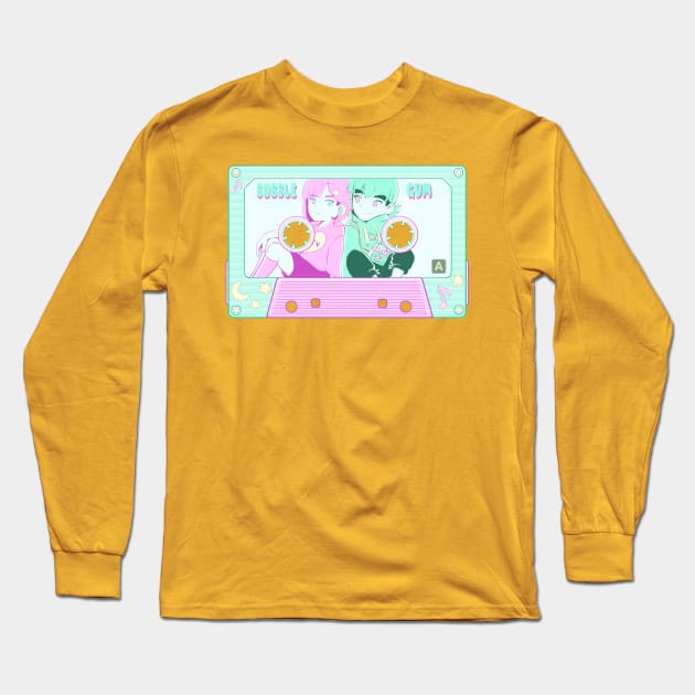 Bubblegum Cassette Long Sleeve T-Shirt by SaintBree